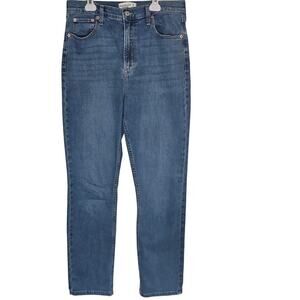 Abercrombie & Fitch The Slim Straight Ultra High Rise‎ Womens 8R Blue Denim
